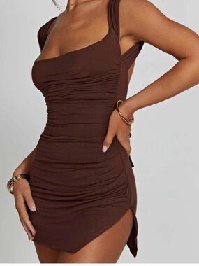 Babyboo Brown Ria Dress - Open back